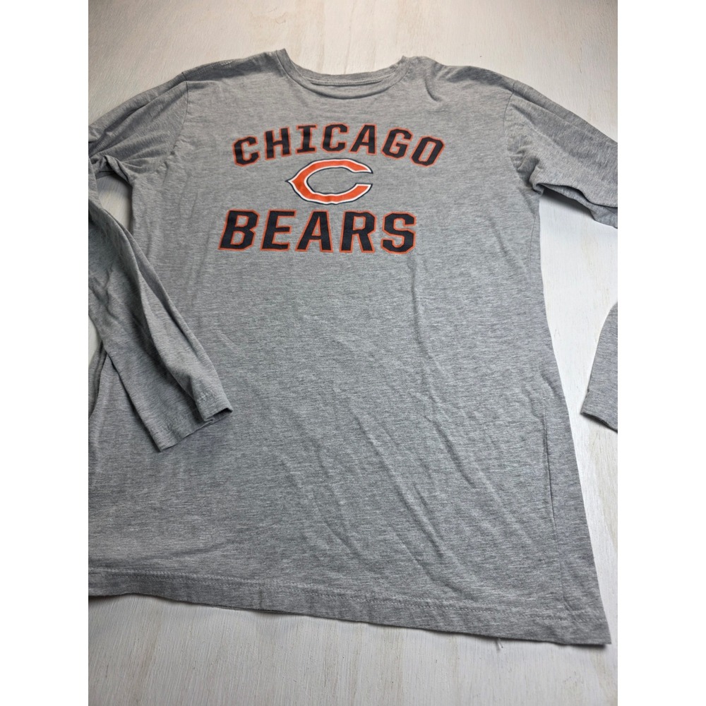 NFL Pro Line Chicago Bears Long Sleeve T-Shirt Gray Women Large Fanatics Classic